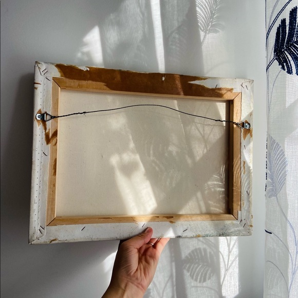 Vintage Signed Winter Scene Painting - Picture 9 of 9